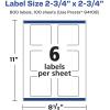 imageAvery Matte White Square Labels Sure Feed Technology 275quot x 275quot 150 Matte White Printable Labels600 Labels