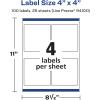 imageAvery Matte White Square Labels Sure Feed Technology 4quot x 4quot 100 Matte White Printable Labels100 Labels