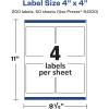imageAvery Matte White Square Labels Sure Feed Technology 4quot x 4quot 100 Matte White Printable Labels200 Labels
