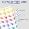 imageAvery NoIron Fabric Labels 12quot x 134quot Washer and DryerSafe Waterproof Labels NonPrintable 54 Total 40720Rainbow Borders Designs