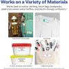 imageAvery NoIron Fabric Labels 12quot x 134quot Washer and DryerSafe Waterproof Labels NonPrintable 54 Total 40720Rainbow Borders Designs