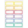 imageAvery NoIron Fabric Labels 12quot x 134quot Washer and DryerSafe Waterproof Labels NonPrintable 54 Total 40720Rainbow Borders Designs
