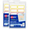 imageAvery NoIron Fabric Labels 12quot x 134quot Washer and DryerSafe Waterproof Labels NonPrintable 54 Total 40720Rainbow Borders Designs