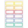 imageAvery NoIron Fabric Labels 12quot x 134quot Washer and DryerSafe Waterproof Labels NonPrintable 54 Total 40720Rainbow Borders Designs