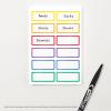 imageAvery NoIron Fabric Labels 12quot x 134quot Washer and DryerSafe Waterproof Labels NonPrintable 54 Total 40720Rainbow Borders Designs