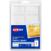 imageAvery NoIron Fabric Labels 12quot x 134quot Washer and DryerSafe Waterproof Labels NonPrintable 54 Total 40720White
