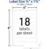 imageAvery NoIron Fabric Labels 12quot x 134quot Washer and DryerSafe Waterproof Labels NonPrintable 54 Total 40720White