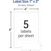 imageAvery NoIron Fabric Labels 12quot x 134quot Washer and DryerSafe Waterproof Labels NonPrintable 54 Total 40720White