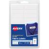 imageAvery NoIron Fabric Labels 12quot x 134quot Washer and DryerSafe Waterproof Labels NonPrintable 54 Total 40720White