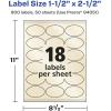 imageAvery Pearlized Ivory Oval Labels Sure Feed Technology 15quot x 25quot 180 Pearlized Ivory Labels LaserInkjet Printable900 labels