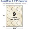 imageAvery Pearlized Ivory Round Scalloped Labels Sure Feed Technology PrinttoTheEdge 25quot Diameter 225 Pearlized Ivory Labels LaserInkjet Printable450 labels