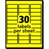 imageAvery Printable Address Labels with Sure Feed 1quot x 258quot Assorted Neon Magenta Green and Yellow 450 Blank Mailing Labels for Laser and Inkjet Printers 5979Neon Yellow
