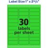 imageAvery Printable Address Labels with Sure Feed 1quot x 258quot Assorted Neon Magenta Green and Yellow 450 Blank Mailing Labels for Laser and Inkjet Printers 5979Assorted