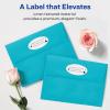 imageAvery Printable Blank Oval Labels 118quot x 214quot Textured Matte White 210 Customizable Labels 8216118 x 214