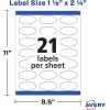 imageAvery Printable Blank Oval Labels 118quot x 214quot Textured Matte White 210 Customizable Labels 8216118 x 214