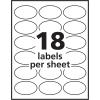 imageAvery Printable Blank Oval Labels 15quot x 25quot Glossy White 90 Customizable Labels 22814Glossy Clear