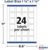 imageAvery Printable Blank Square Labels 15quot x 15quot Matte White 600 Customizable Labels 2280515 x 15