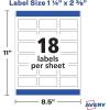 imageAvery Printable Dissolvable Rectangle Labels 114quot x 238quot White 90 Customizable Labels 4224One Size Pack of 6