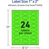 imageAvery Printable Oval Labels Sure Feed Technology 1quot x 2quot Neon Green Labels PrinttoTheEdge LaserInkjet Printable 960 Total Great for Soaps and Candles480 labels