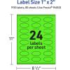 imageAvery Printable Oval Labels Sure Feed Technology 1quot x 2quot Neon Green Labels PrinttoTheEdge LaserInkjet Printable 960 Total Great for Soaps and Candles1 920 labels