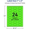 imageAvery Printable Oval Labels Sure Feed Technology 1quot x 2quot Neon Green Labels PrinttoTheEdge LaserInkjet Printable 960 Total Great for Soaps and Candles240 labels
