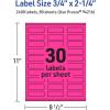 imageAvery Printable Rectangle Labels Sure Feed Technology 34quot x 214quot Neon Magenta Labels PrinttoTheEdge LaserInkjet Printable 1200 Total Great for Mailing2 400 Labels
