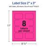 imageAvery Printable Rectangle Scalloped Labels Sure Feed Technology 2quot x 3quot Neon Magenta Labels PrinttoTheEdge LaserInkjet Printable 80 Total Great for Mailing and Candles640 labels