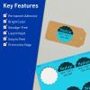 imageAvery Printable Round Scalloped Labels Sure Feed Technology 212quot Diameter Bright Blue Labels PrinttoTheEdge LaserInkjet Printable 90 Total Great for Mailing Seals and Candles90 labels