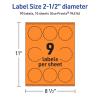 imageAvery Printable Round Scalloped Labels Sure Feed Technology 212quot Diameter Bright Orange Labels PrinttoTheEdge LaserInkjet Printable 90 Total Great for Mailing Seals and Candles90 labels