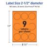 imageAvery Printable Round Scalloped Labels Sure Feed Technology 212quot Diameter Bright Orange Labels PrinttoTheEdge LaserInkjet Printable 90 Total Great for Mailing Seals and Candles180 labels