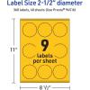 imageAvery Printable Round Scalloped Labels Sure Feed Technology 212quot Diameter Bright Yellow Labels PrinttoTheEdge LaserInkjet Printable 90 Total Great for Mailing Seals and Candles360 labels