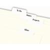 imageAvery Printable SelfAdhesive Plastic Tabs 134quot Repositionable Adhesive White Pack of 80 16282