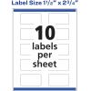 imageAvery Rectangle Labels Sure Feed Technology 15quot x 275quot 100 Glossy White Labels 3645650 labels