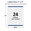 imageAvery TrueBlock Matte White Oval Labels Sure Feed Technology 1quot x 2quot 240 Matte White Labels PrinttoTheEdge LaserInkjet Printable Great for Packaging and Product Merchandising2 400 labels