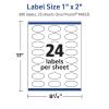 imageAvery TrueBlock Matte White Oval Labels Sure Feed Technology 1quot x 2quot 240 Matte White Labels PrinttoTheEdge LaserInkjet Printable Great for Packaging and Product Merchandising600 labels