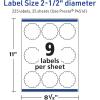imageAvery TrueBlock Matte White Round Scalloped Labels Sure Feed Technology 25quot Diameter 90 Matte White Labels PrintToTheEdge LaserInkjet Printable Great for Packaging and Product Merchandising225 labels
