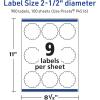 imageAvery TrueBlock Matte White Round Scalloped Labels Sure Feed Technology 25quot Diameter 90 Matte White Labels PrintToTheEdge LaserInkjet Printable Great for Packaging and Product Merchandising900 labels