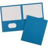 imageAvery Two Pocket Folders Holds up to 40 Sheets Business Card Slot 25 Light Blue Folders 4798625 pack