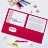 imageAvery Two Pocket Folders Holds up to 40 Sheets Business Card Slot 25 Red Folders 47989Red