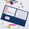 imageAvery Two Pocket Folders Holds up to 40 Sheets Business Card Slot Ideal for Portfolios Presentations and School Dark Blue Box of 25 47985125 pack