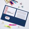 imageAvery Two Pocket Folders Holds up to 40 Sheets Business Card Slot Ideal for Portfolios Presentations and School Dark Blue Box of 25 47985125 pack