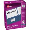 imageAvery Two Pocket Folders Holds up to 40 Sheets Business Card Slot Ideal for Portfolios Presentations and School Dark Blue Box of 25 47985125 pack