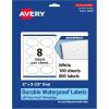 imageAvery Durable Waterproof Oval Labels Sure Feed Technology 2quot x 313quot 80 Total Oil and TearResistant Waterproof Labels PrinttoTheEdge LaserPigmentBased Inkjet Printable800 labels