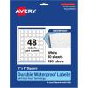 imageAvery Durable Waterproof Square Labels Sure Feed Technology 1quot x 1quot 480 Total Oil and TearResistant Waterproof Labels PrinttoTheEdge LaserPigmentBased Inkjet Printable480 labels