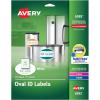 imageAvery Easy Peel Oval ID Labels Sure Feed Print to Edge Perm Adhesive 15quot x 25quot 270 Ct 6583One Size