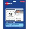 imageAvery Glossy Clear Oval Labels Sure Feed Technology 15quot x 25quot 180 Glossy Clear Labels LaserInkjet Printable450 labels