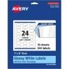 imageAvery Glossy White Oval Labels Sure Feed Technology 1quot x 2quot 240 Glossy White Labels PrinttoTheEdge Permanent Adhesive LaserInkjet Printable240 labels