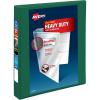 imageAvery HeavyDuty View 3 Ring Binder 2 Inch One Touch EZD Rings 540Sheet Capacity 28 Inch Wide Spine Customizable Clear Cover and Spine 1 Green Binder 79683Green