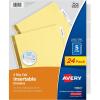 imageAvery Insertable Dividers for 3 Ring Binder 5Tab Set Clear Big Tabs Buff Paper with GoldReinforced 24 Sets Great for Organizing Projects Reports Finances and More 1111324 Packs