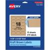 imageAvery Kraft Brown Oval Labels Sure Feed Technology 15quot x 25quot 270 Kraft Brown Labels LaserInkjet Printable270 labels